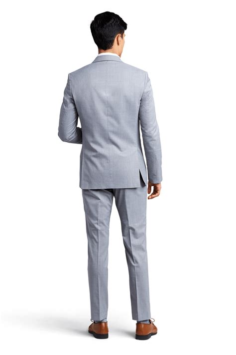 heather grey performance suit 